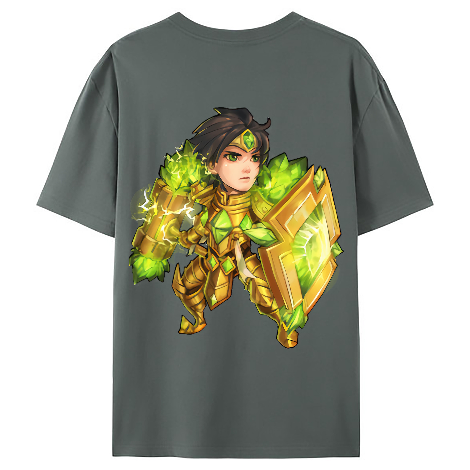 （画像用） リーグ・オブ・レジェンド League of Legends LOL 綿100％ メンズ半袖Tシャツ（バックプリント） 通気性